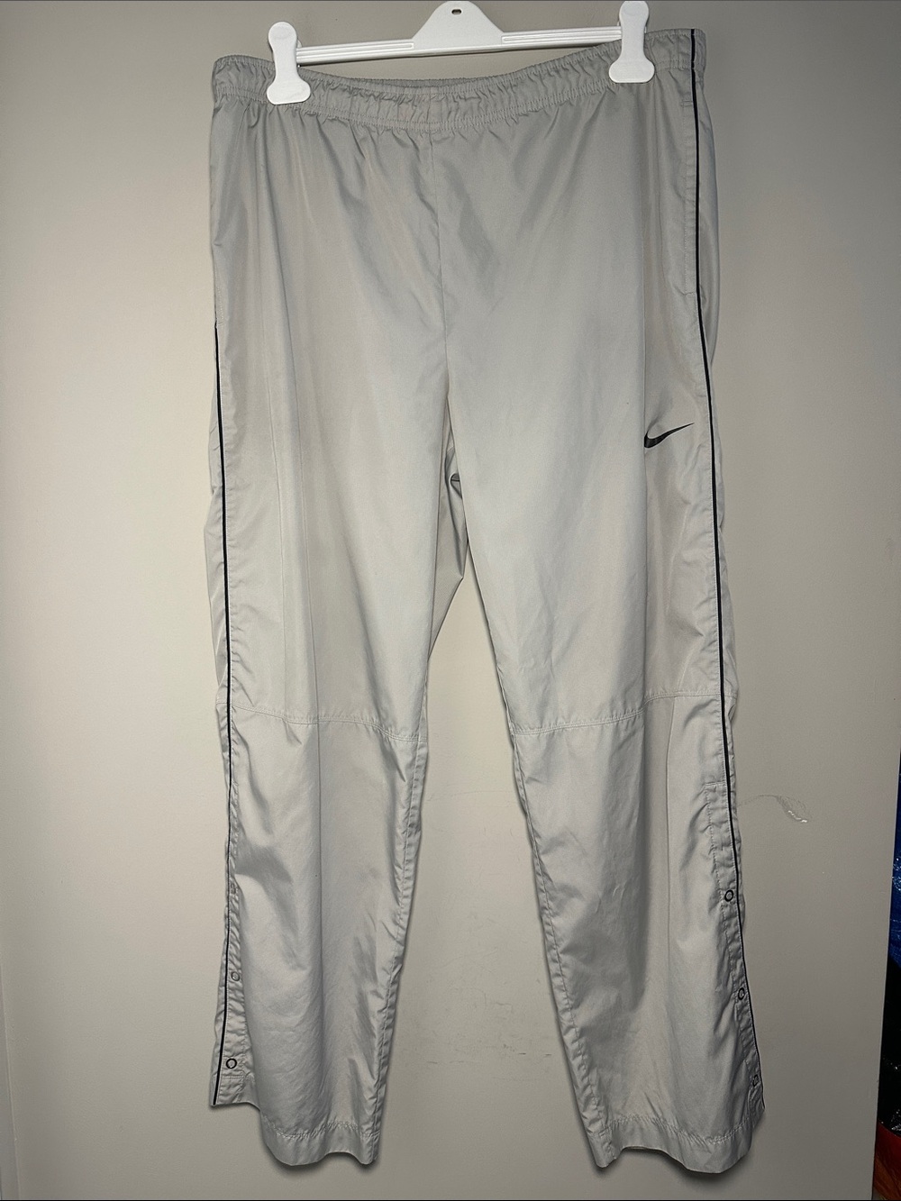 Nike golf Gray Track Pants with bottom snap buttons